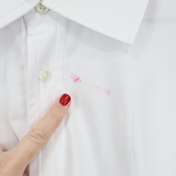 Madewell Asymmetric Button-Up Shirt Eyelet White Size 6 NWT with FLAW - Picture 9 of 9